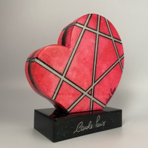 Rainbow heart - 15 cm Bois